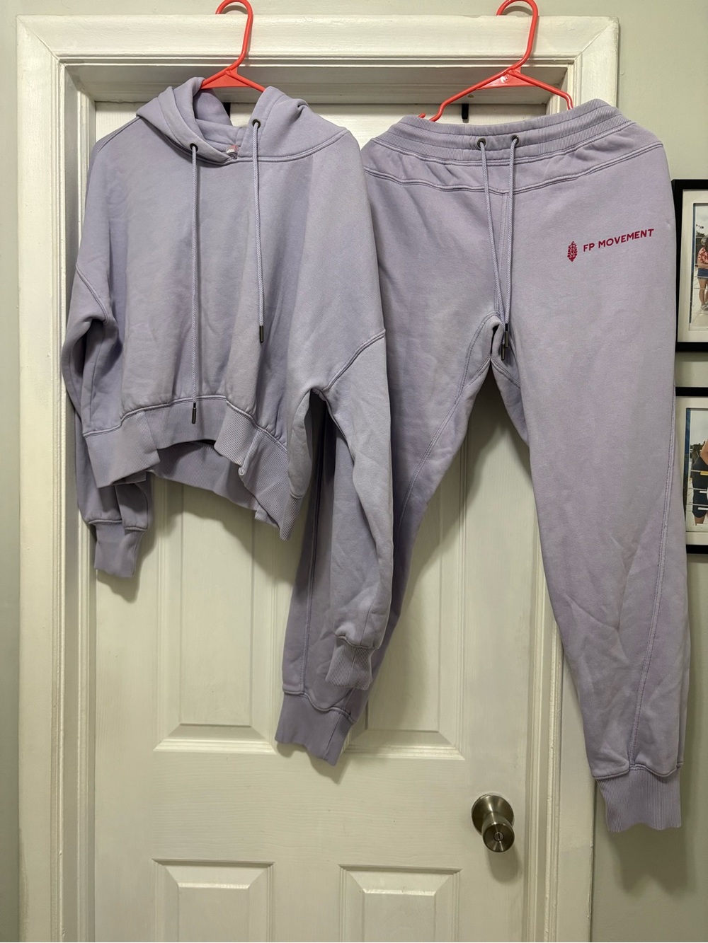 FP Movement Lavender Cropped Hoodie & Joggers
